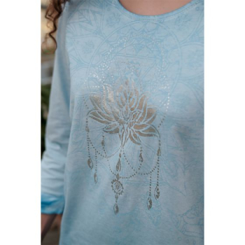 Shirt 3/4-Arm mit Spitze Peaceful Lotus