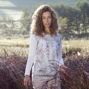 Blusenshirt Langarm 'Federtanz'