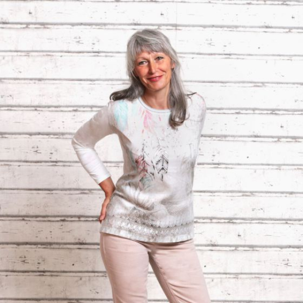 Blusenshirt Langarm 'Federtanz'