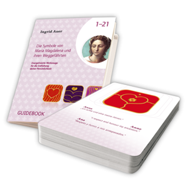 Energ. Karten Maria-Magdalena-Symbole mit Guidebook